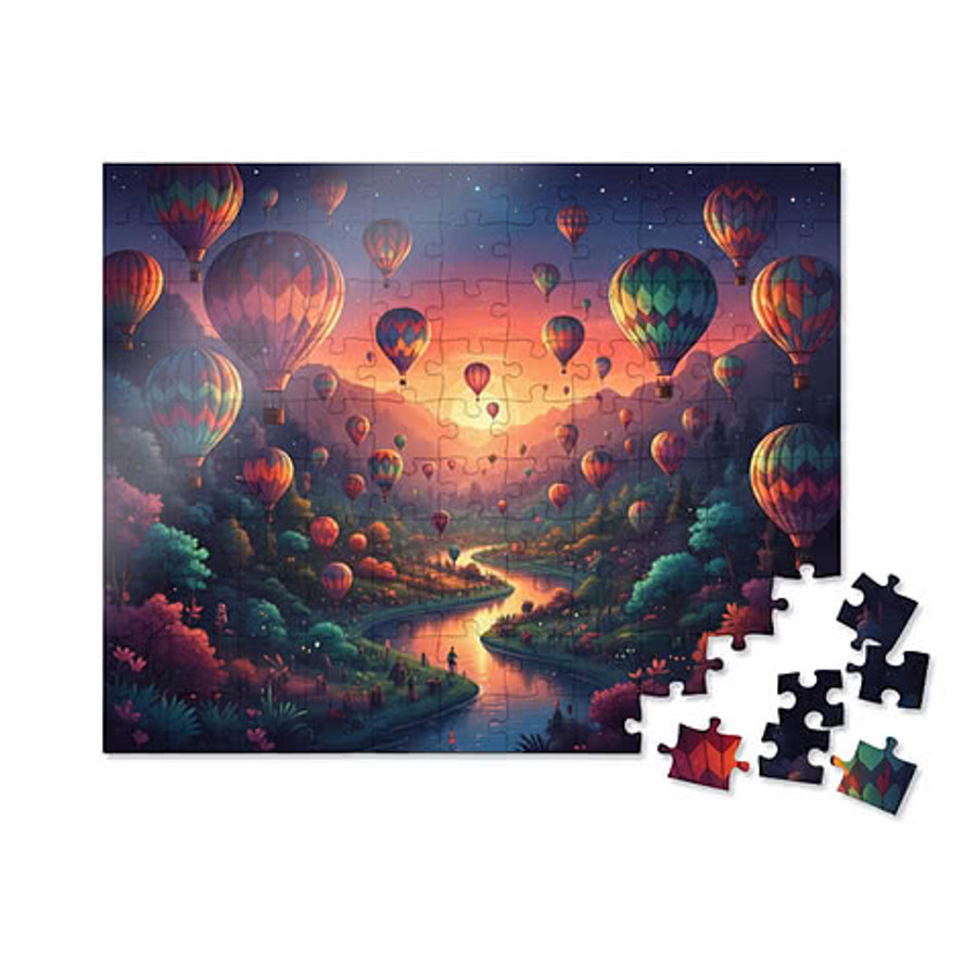 Full Color 110-Piece Jigsaw Puzzle in White