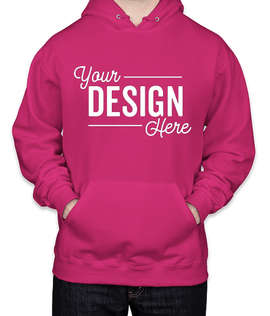 Jerzees Nublend 50/50 Pullover Hoodie - Color: Cyber Pink