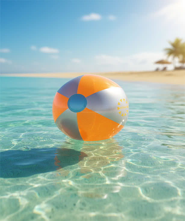 16" Luster Tone Beach Ball