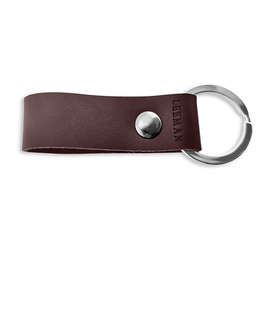 Debossed Leeman Foundry Leather Keychain - Color: Brown