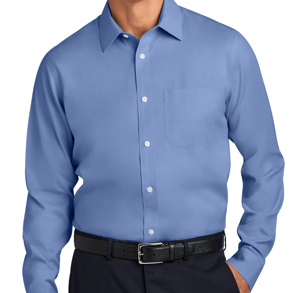 Brooks Brothers Wrinkle-Free Stretch Pinpoint Open Collar Dress Shirt-default