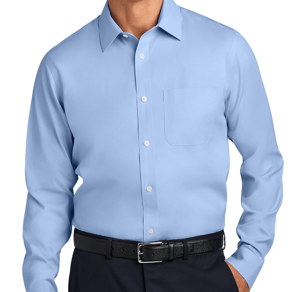 Brooks Brothers Wrinkle-Free Stretch Pinpoint Open Collar Dress Shirt-default