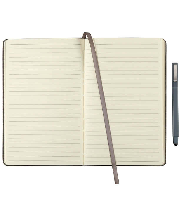 Debossed Heathered Hard Cover Notebook