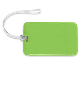 Journey Vinyl Luggage Tag - Color: Lime Green