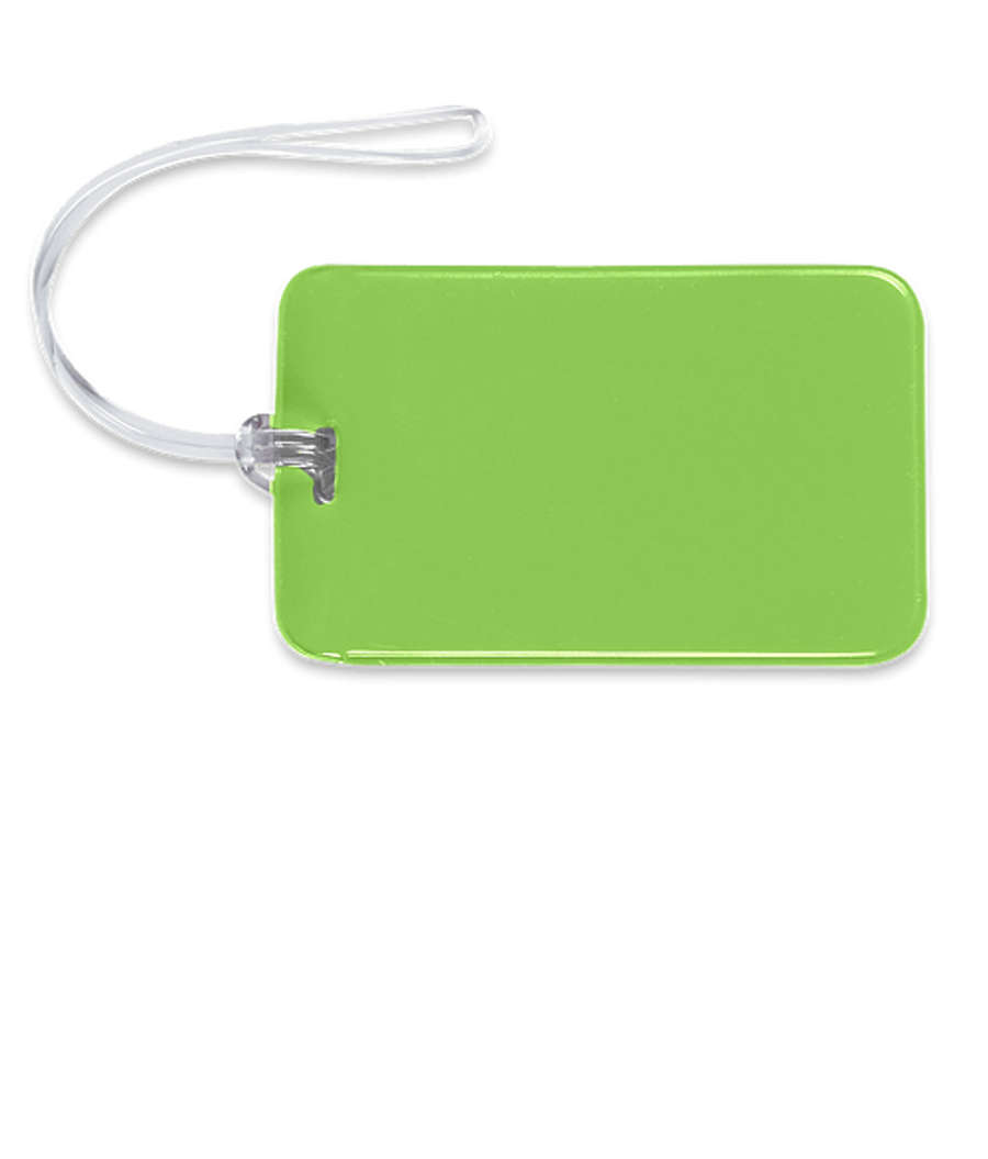 Journey Vinyl Luggage Tag in Lime Green