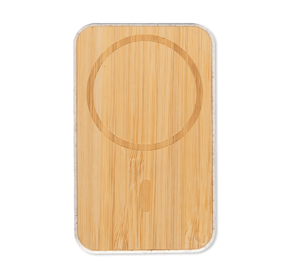 Laser Engraved Mag Max Bamboo 5,000 mAh Portable Power Bank-default