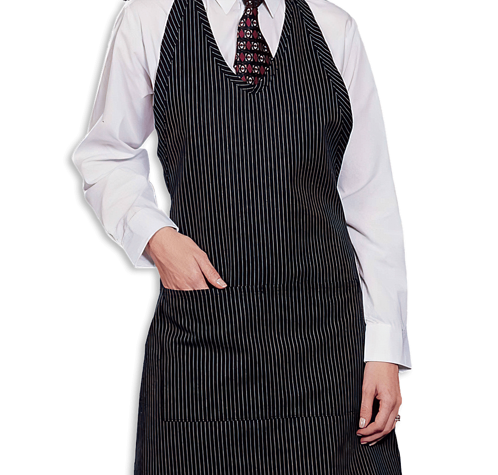 Edwards V-Neck Full Length Two-Pocket Bib Apron-default