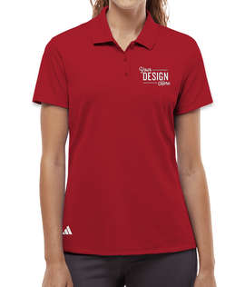 Adidas Women's Sport Recycled Performance Polo - Color: Power Red