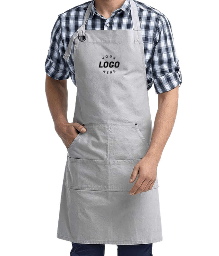 Artisan Collection Calibre Heavy Cotton Canvas Four-Pocket Apron in Silver