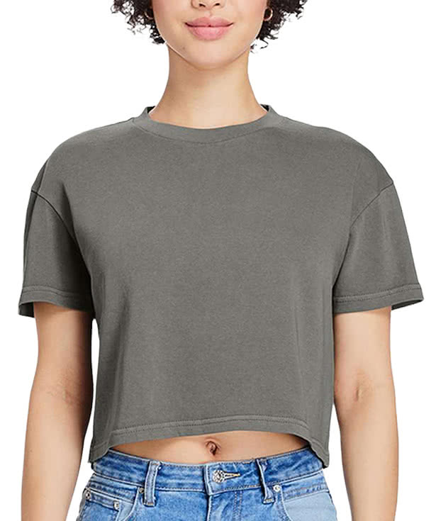 Lane Seven Women's Urban Garment-Dyed Cropped T-shirt