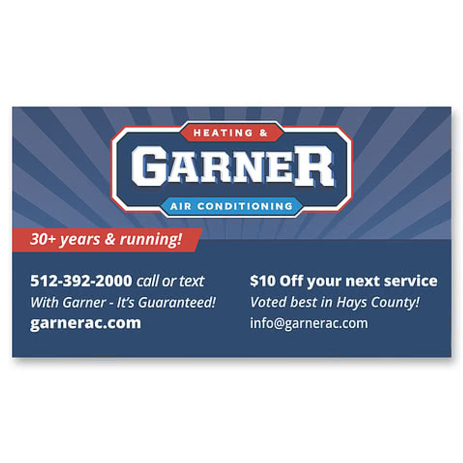24 Hour Business Card Magnet in .020 Thickness White