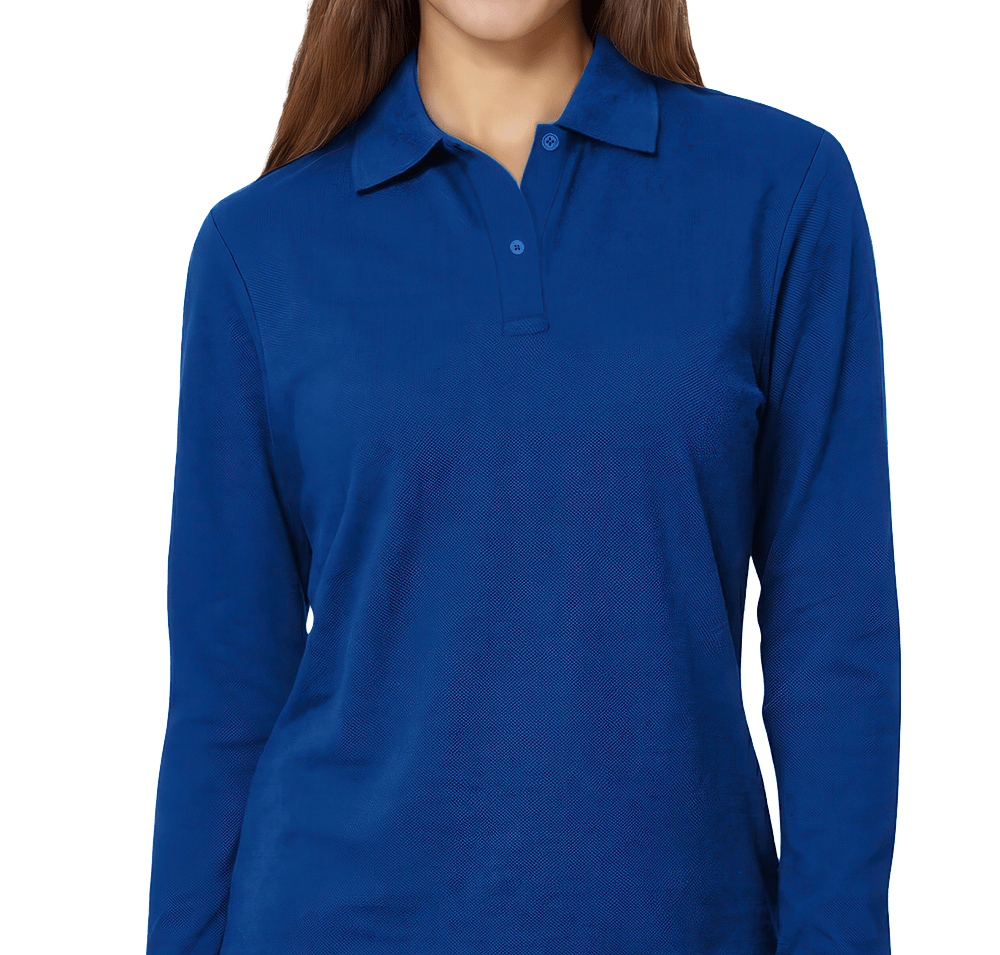 Blue Generation Women's Soft Touch Long Sleeve Pique Polo-default