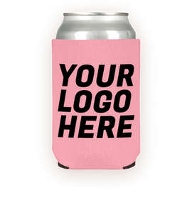 Foldable Neoprene Can Cooler - Color: Pastel Pink