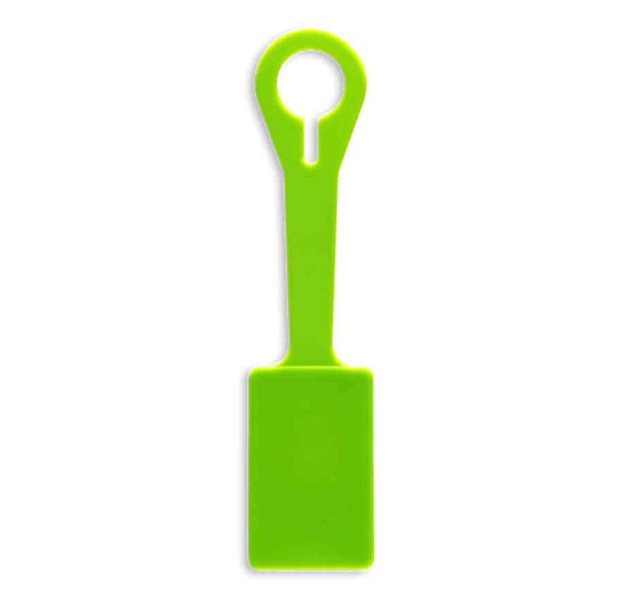 Silicone Loop Luggage Tag in Lime Green