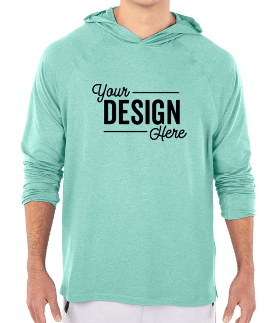 Charles River Cayak Lightweight Performance Pullover Hoodie in Seafoam Heather