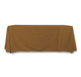 Full Color 6' Poplin Throw Tablecloth - Color: Hazelnut