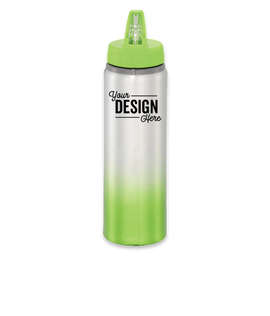 25 oz. Gradient Aluminum Water Bottle - Color: Lime