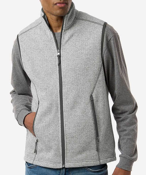 North End Jasper Jacquard Recycled Fleece Vest - Printed