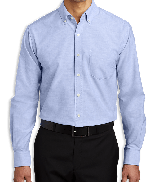 Port Authority SuperPro Oxford Dress Shirt in Oxford Blue