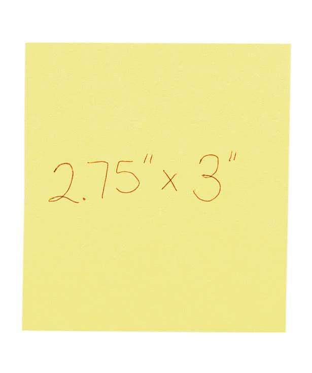 3M Post-it® Note-  2.75" x 3" - 100 sheets/pad