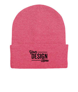 Sportsman Solid Cuff Beanie - Color: Heather Red