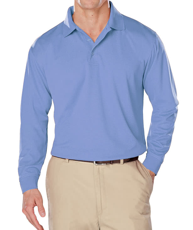 Blue Generation BLU-X-DRI Snag Resistant Long Sleeve Polo - Printed