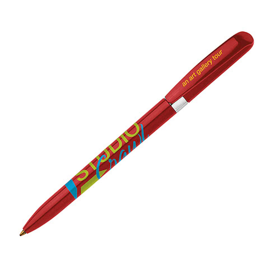 Pivo Chrome Ballpoint Pen (black ink) in Purple Barrel and Purple Cap