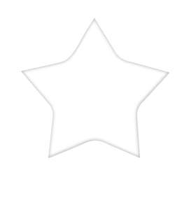 Full Color Star Laminated Plastic Lapel Pin - Color: White