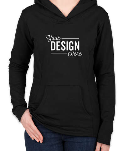 Anvil Women's French Terry Pullover Hoodie - Black