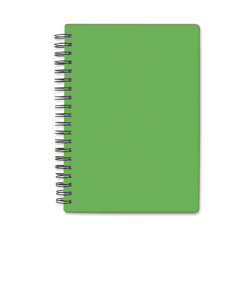 Pocket Buddy Hard Cover Spiral Notebook in Lime Green