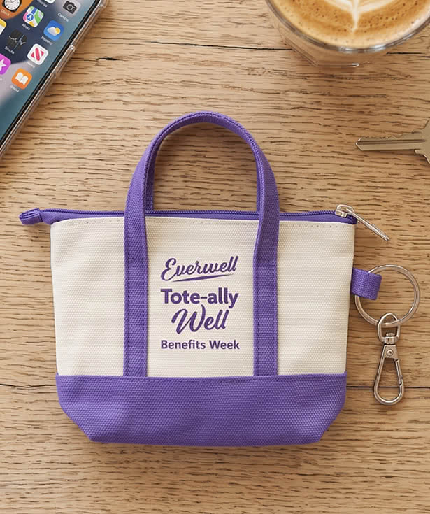 Mini Zippered Tote Bag Charm