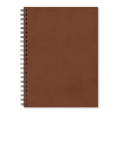 Castelli Debossed WireO Tucson Grande XL Spiral Academic Planner in Brown w/ Std Academic