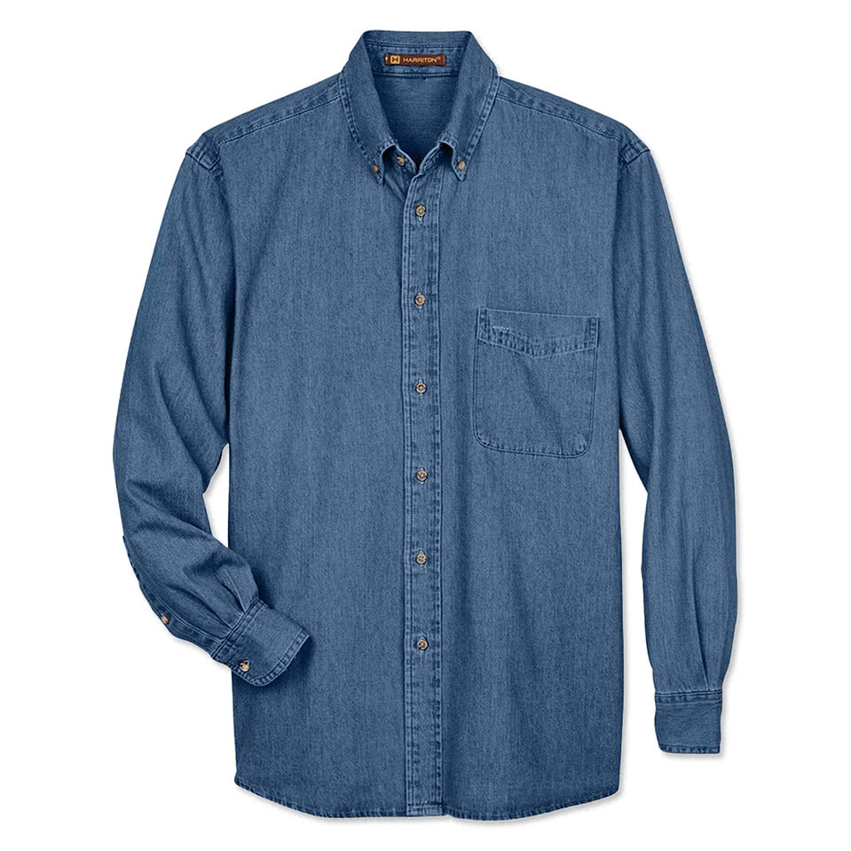 Harriton Denim Button Down Shirt