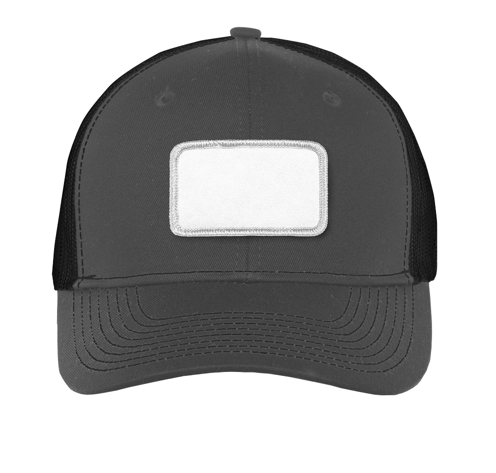 Port Authority Snapback Trucker Hat - Rectangle Patch - Sublimated-default