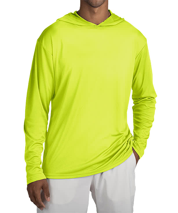 Blue Generation BLU-X-DRI Hooded Long Sleeve Performance Shirt