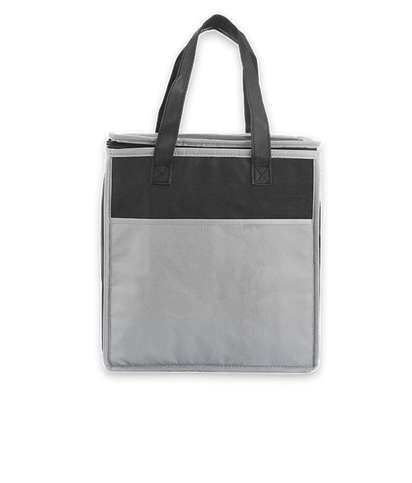 Insulated Non-Woven 20 Can Grocery Tote Bag - Gray