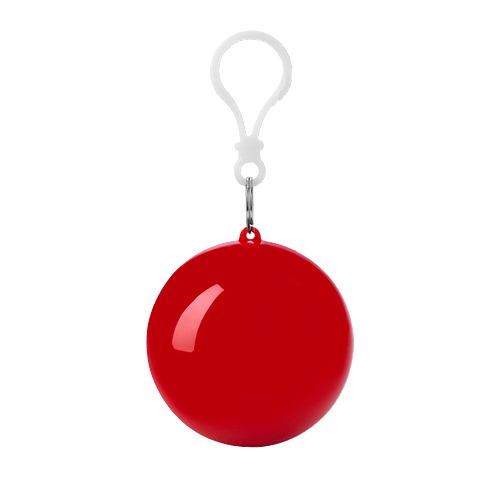Poncho Ball Keychain in Red