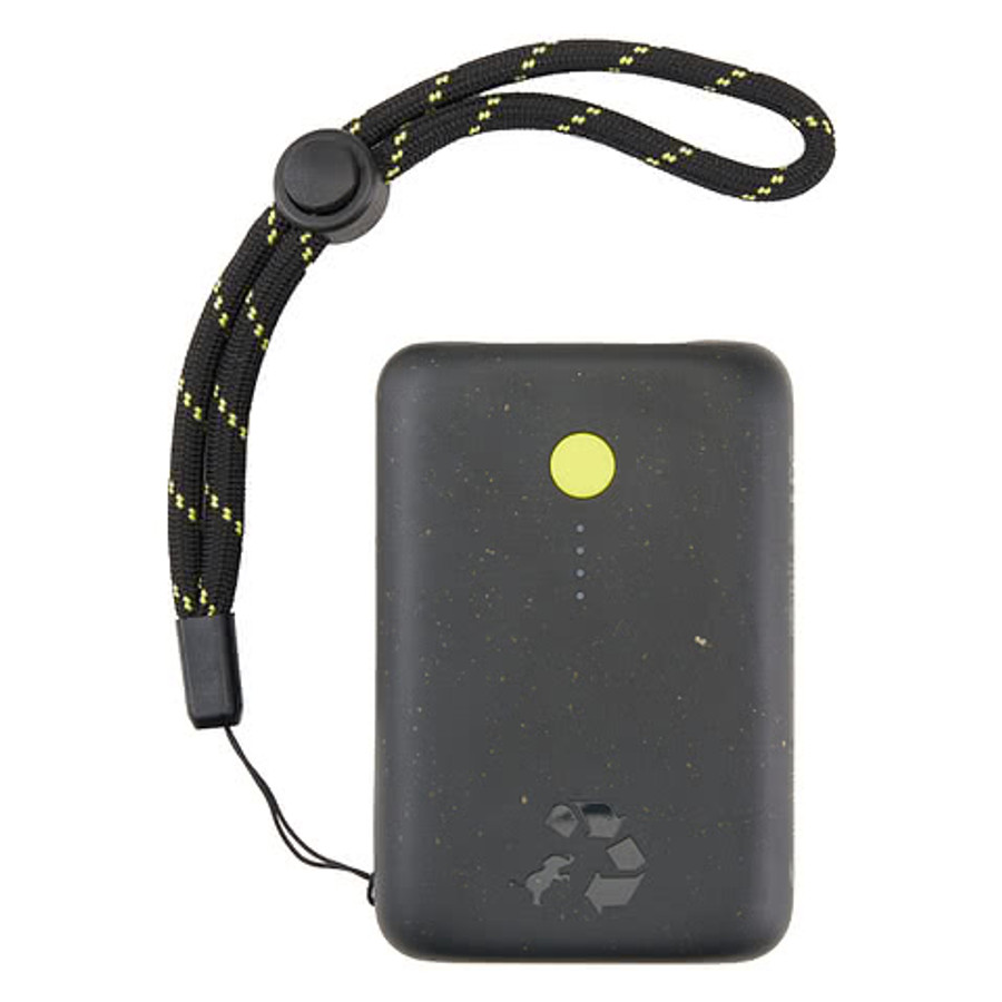 Full Color Nimble Champ Recycled 10,000 mAh Portable Power Bank in Black
