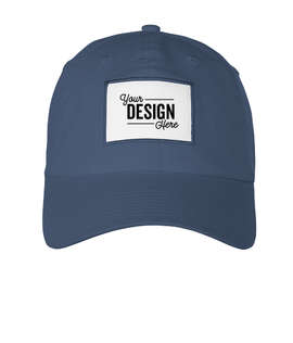 Ahead Largo Washed Twill Baseball Hat with White Rectangle Patch - Color: Blue Ridge