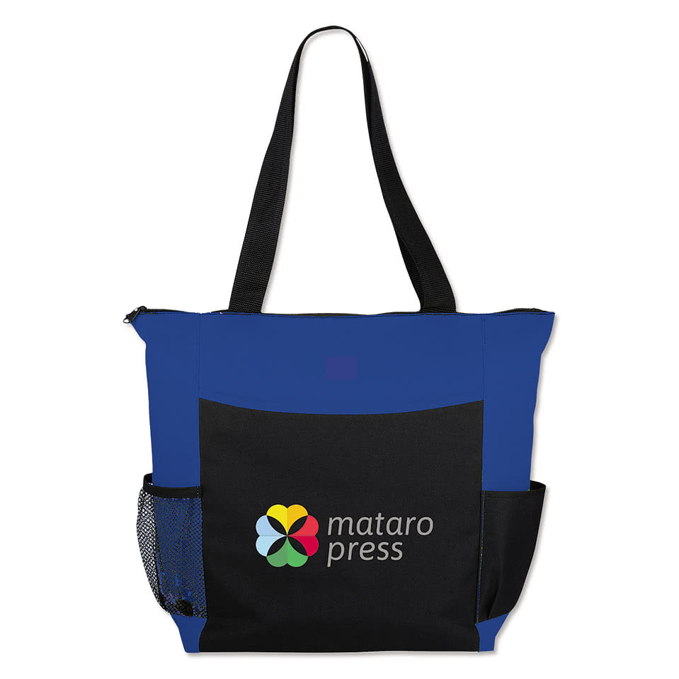 Full Color Grandview Medium Zippered Convention Tote Bag
