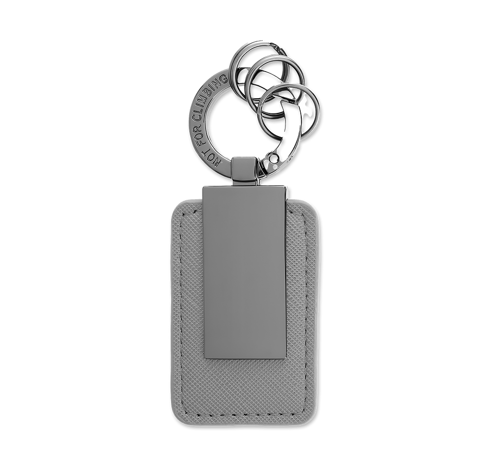 Laser Engraved Leatherette Carabiner Keychain-default