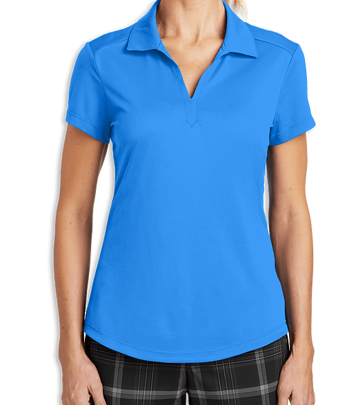 Nike Women's Dri-FIT Legacy Performance Polo - Printed in Light Photo Blue