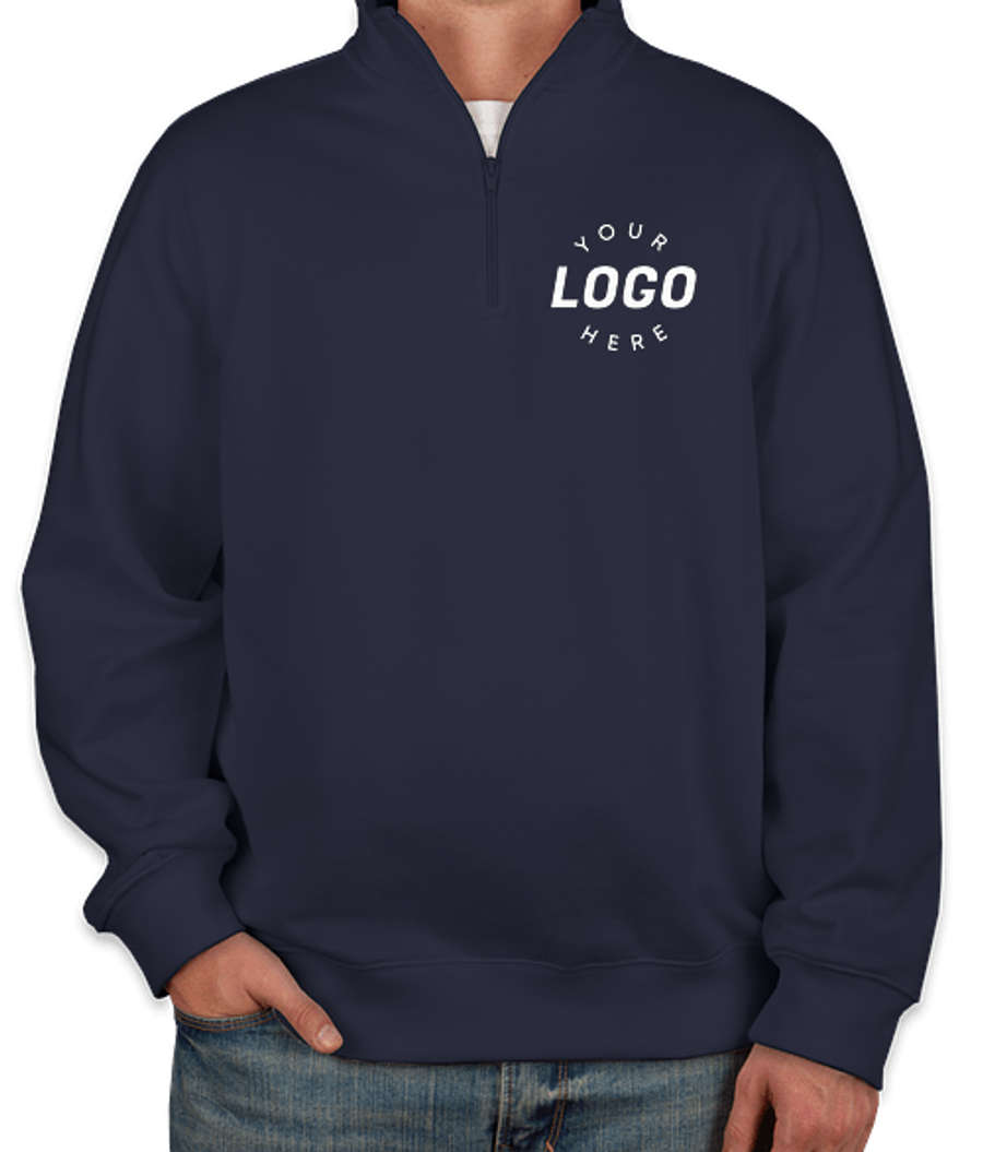 Sport-Tek Premium Quarter Zip Sweatshirt in True Navy