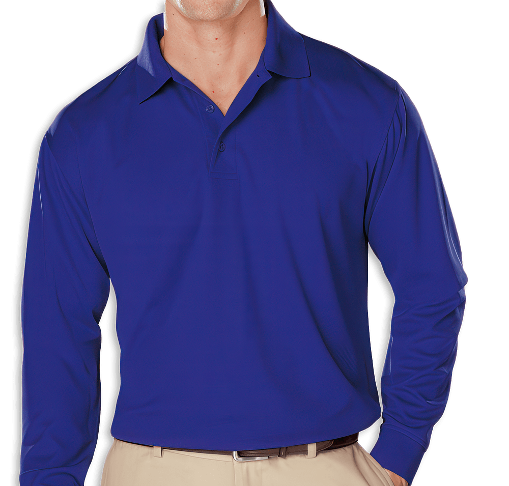 Blue Generation BLU-X-DRI Snag Resistant Long Sleeve Polo - Printed-default