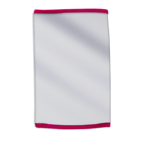 Full Color Premium Neck Gaiter in White with Pink