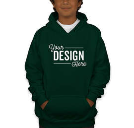 Canada - Gildan Youth Midweight 50/50 Pullover Hoodie - Color: Forest