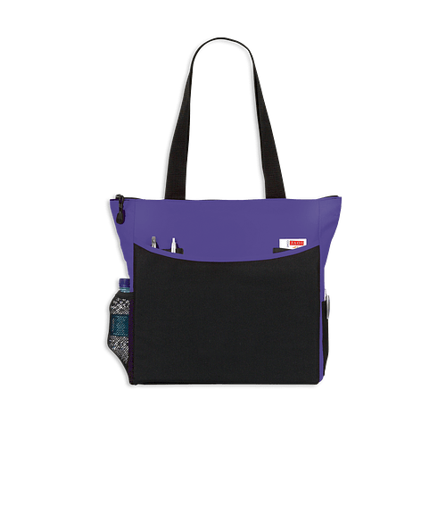 Full Color Transport It Medium Zippered Tote Bag in Purple