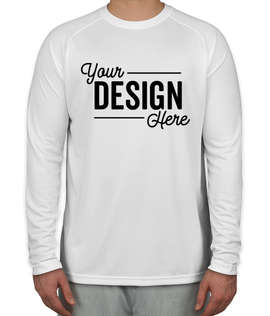 Sport-Tek Long Sleeve Raglan Performance Shirt - Color: White