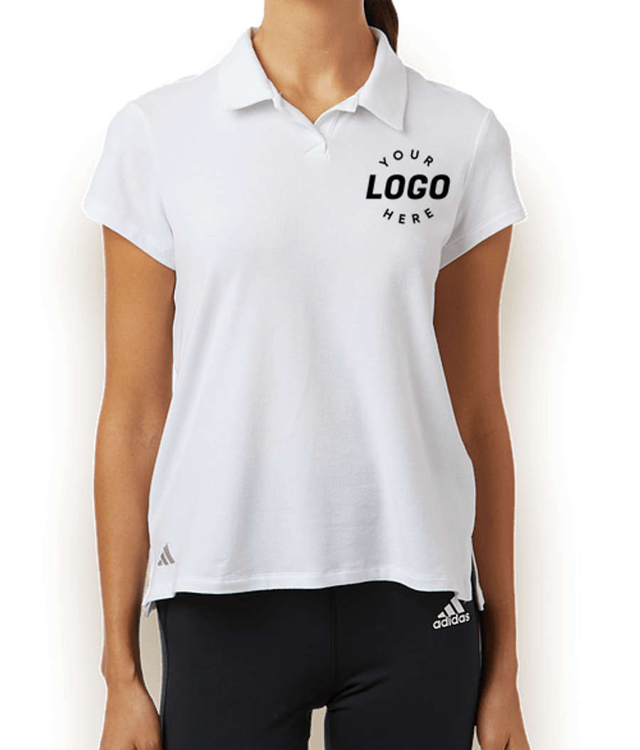 Adidas Women's Recycled Blend Performance Polo - Printed in White