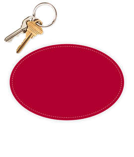 6 in. x 4 in. Oval Bumper Sticker - Color: Cardinal